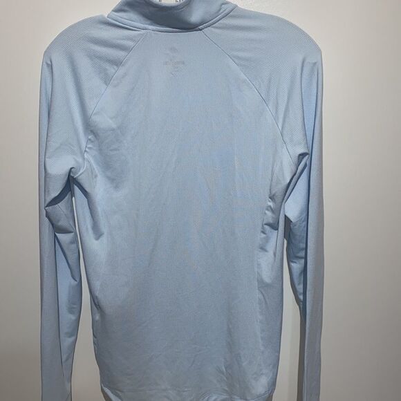 Adidas Women's Light Blue UPF 50 Knit Quarter Zip Golf Top Size Small NWT - Picture 5 of 9